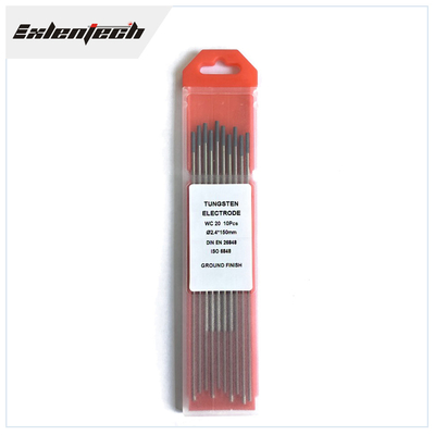 Γκρίζο CE 3/32 &quot; Χ 7» 10Pcs ηλεκτροδίων 2% βολφραμίου συγκόλλησης WC20 TIG